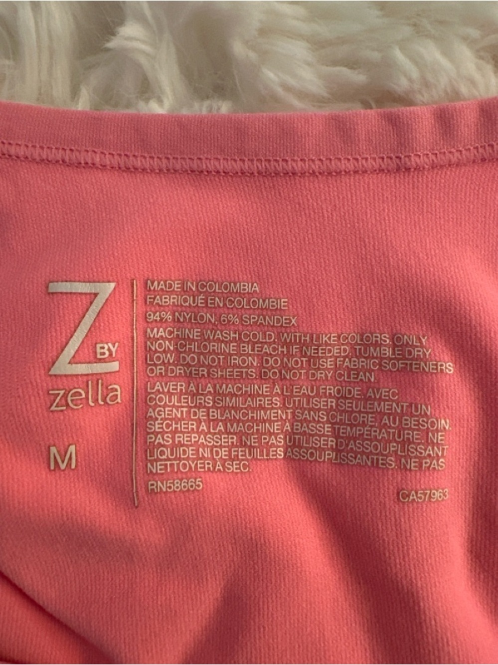 Zella Meridian Seamless Racerback Tank Pink Medium Workout Yoga Athleisure Top - Picture 8 of 10